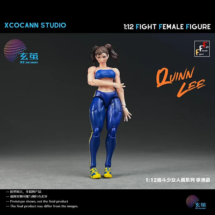 PRE ORDER – 1/12 XCOCANN STUDIO FIGHT FEMALE FIGURE QUINN LEE + MOUNTAIN MOON PJ01 BLOCK ACCESSORY KIT SET