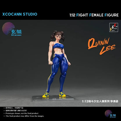 PRE ORDER – 1/12 XCOCANN STUDIO FIGHT FEMALE FIGURE QUINN LEE + MOUNTAIN MOON PJ01 BLOCK ACCESSORY KIT SET