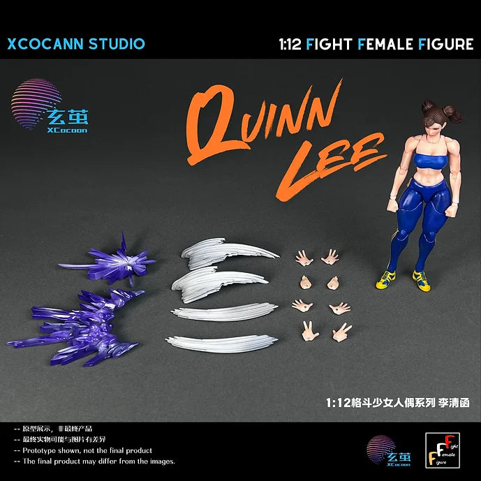 PRE ORDER – 1/12 XCOCANN STUDIO FIGHT FEMALE FIGURE QUINN LEE + MOUNTAIN MOON PJ01 BLOCK ACCESSORY KIT SET