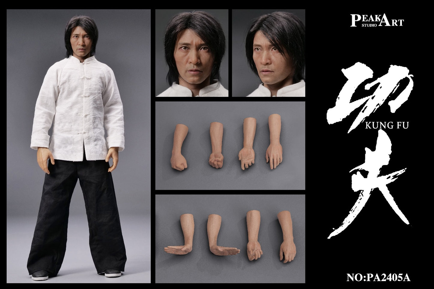 PRE ORDER – 1/6 PEAKART STUDIO SILICONE ACTION SERIES CUSTOMIZED VER KUNG FU PA2405A - KUNG FU MASTER EDITION