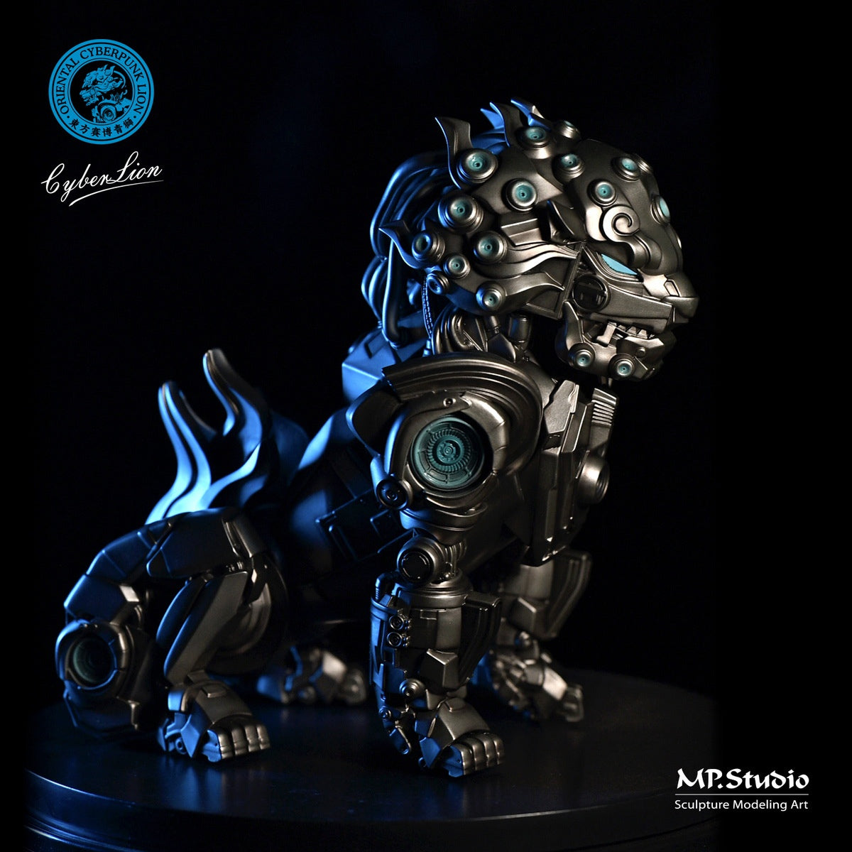 PRE ORDER – MP STUDIO CYBERPUNK BEAST SERIES #1 CYBER LION FENG SHUI SCULPTURE MP001