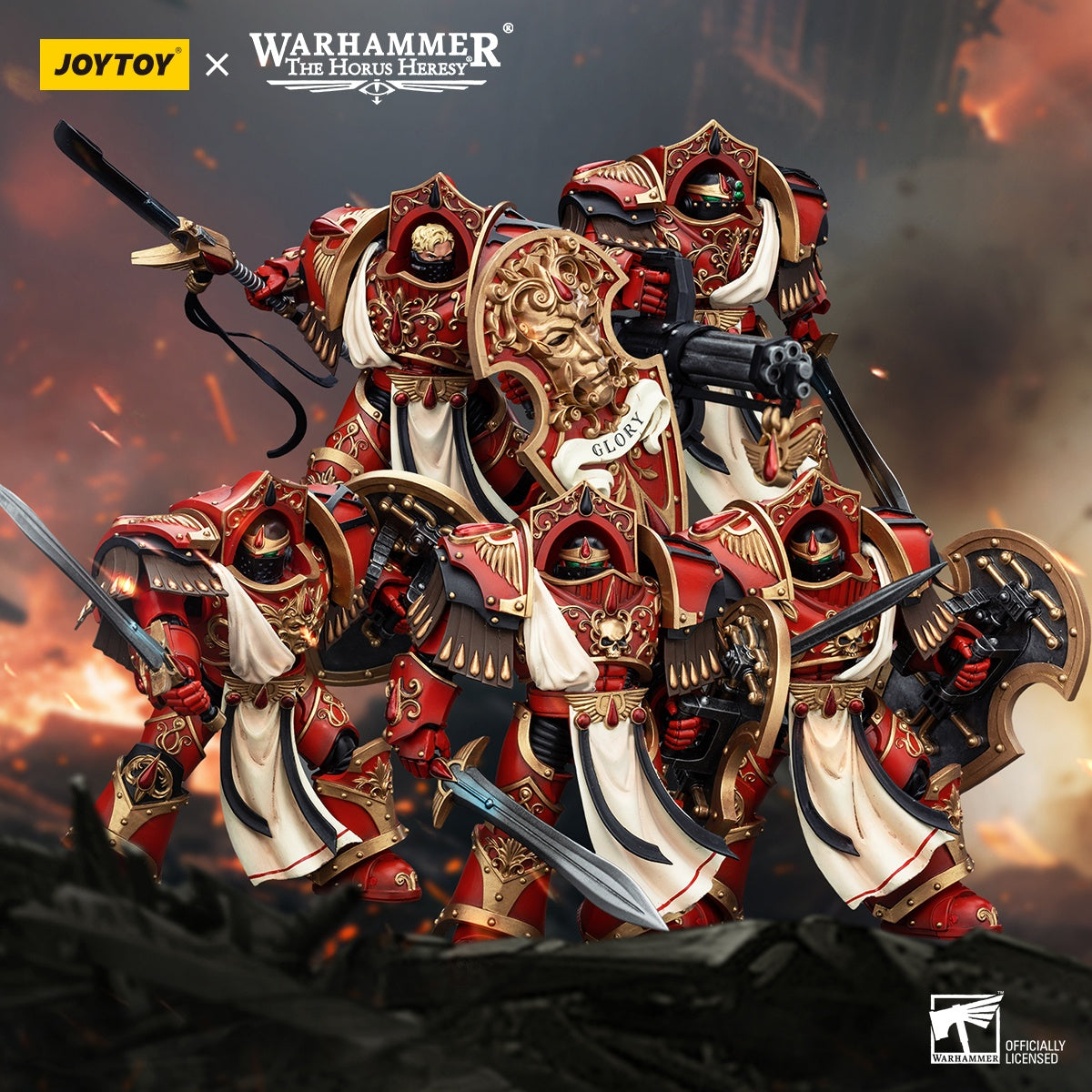 PRE ORDER – 1/18 JOYTOY BLOOD ANGELS - CRIMSON PALADINS SQUAD CRIMSON - PALADIN WITH ILIASTUS ASSAULT CANNON JT00294