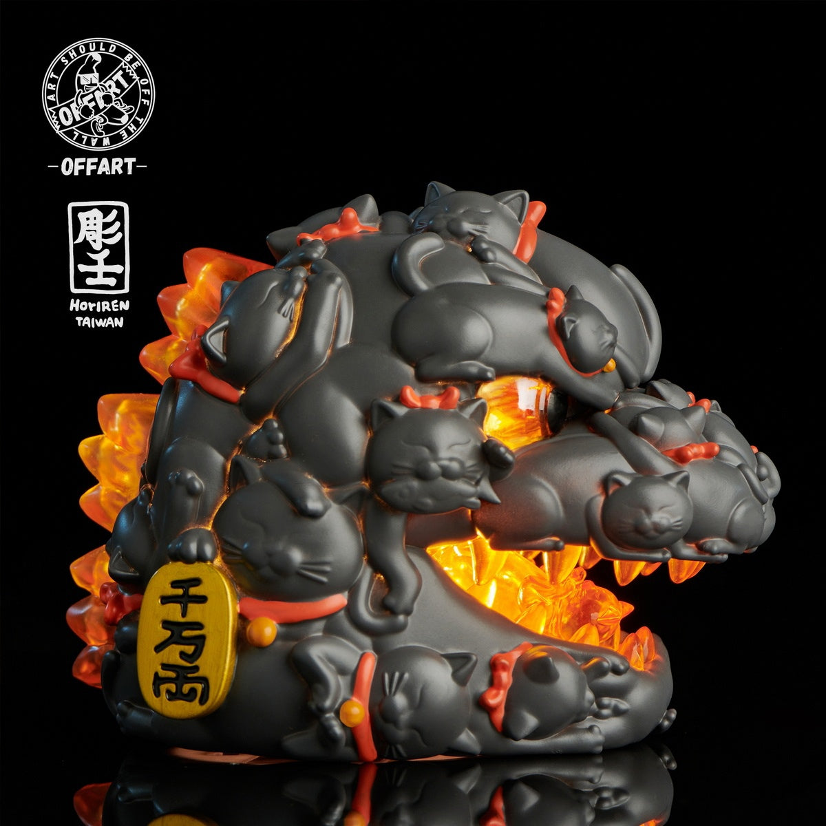 PRE ORDER – OFFART X ARREN HUNDRED CATS RED LOTUS BLESSING MINI VERSION (BLACK)