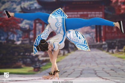 PRE ORDER – 1/6 STAR MAN FEMALE FIGHTER, BLUE CLOUD PATTERNED WHITE CHEONGSAM VERSION MS-011