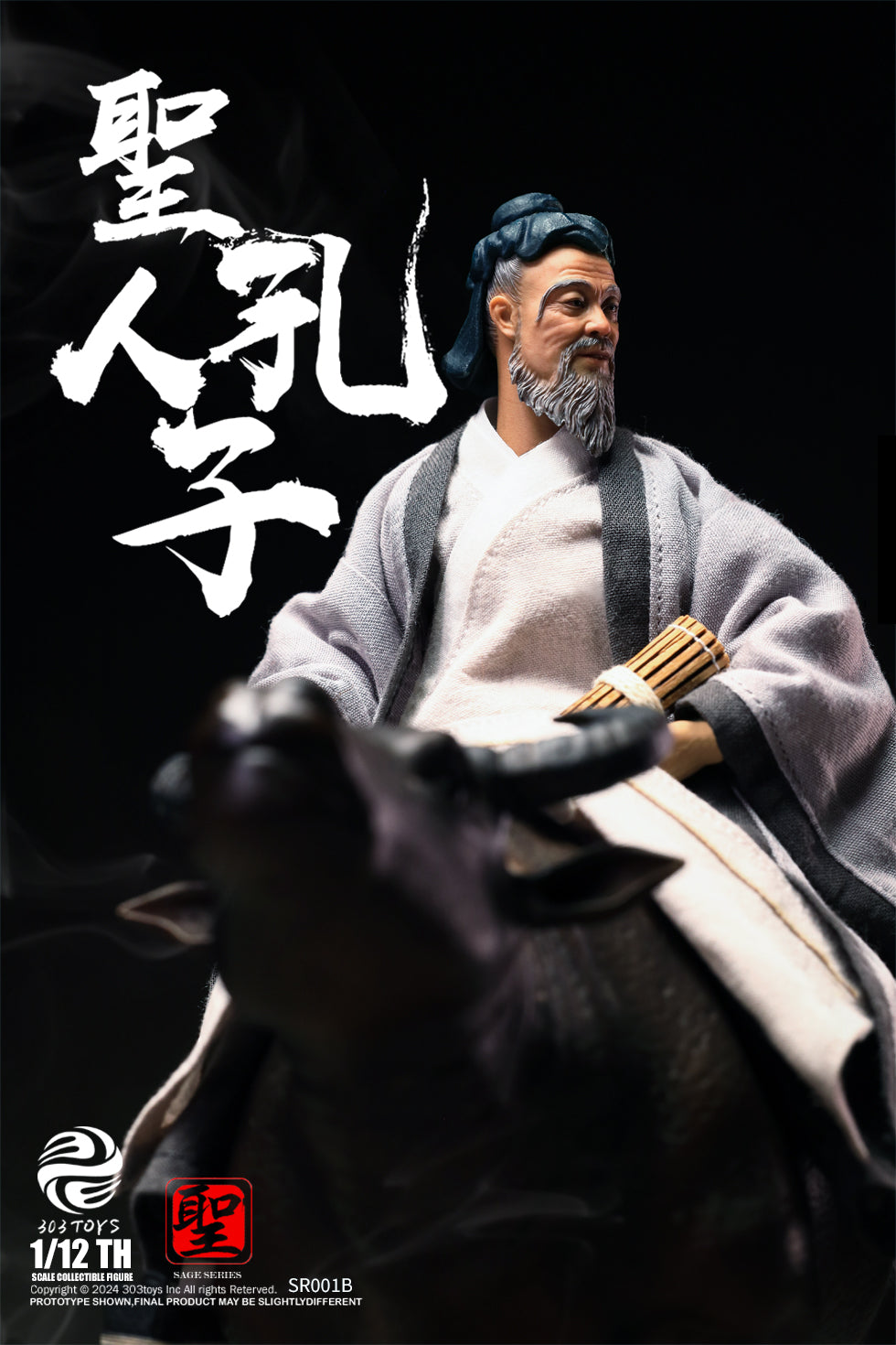 PRE ORDER – 1/12 303TOYS SAGE SERIES CONFUCIUS THE SAGE TEACHER ( RIDING WATER BUFFALO EASTWARD ) SR001B