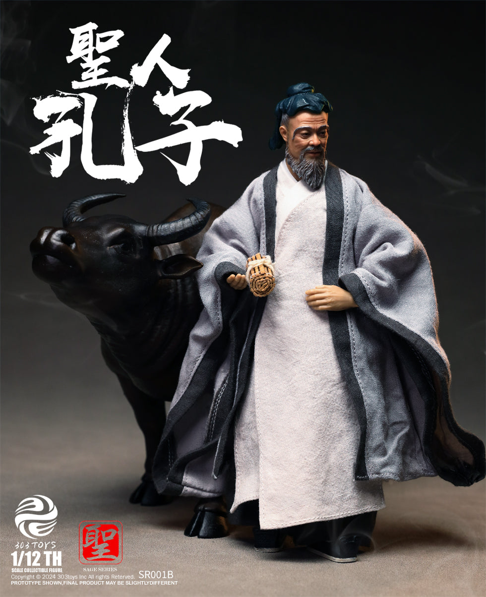 PRE ORDER – 1/12 303TOYS SAGE SERIES CONFUCIUS THE SAGE TEACHER ( RIDING WATER BUFFALO EASTWARD ) SR001B