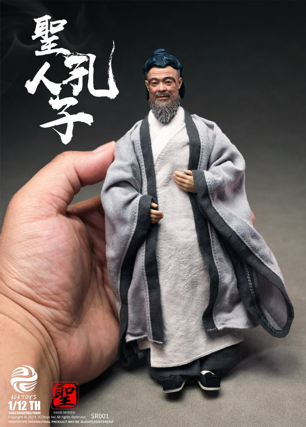 PRE ORDER – 1/12 303TOYS SAGE SERIES CONFUCIUS THE SAGE TEACHER ( STANDARD ) SR001