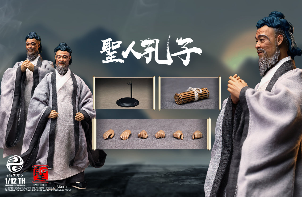 PRE ORDER – 1/12 303TOYS SAGE SERIES CONFUCIUS THE SAGE TEACHER ( STANDARD ) SR001