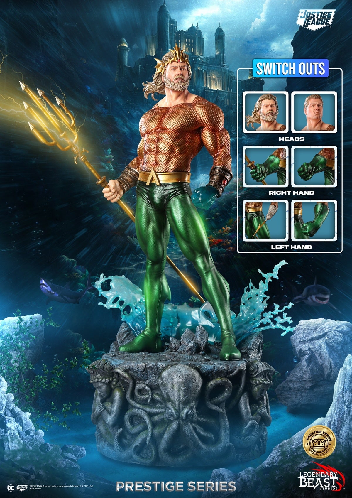 PRE ORDER – 1/3 LEGENDARY BEAST STUDIOS AQUAMAN LBSPS2AQUV201 PREMIER EDITION