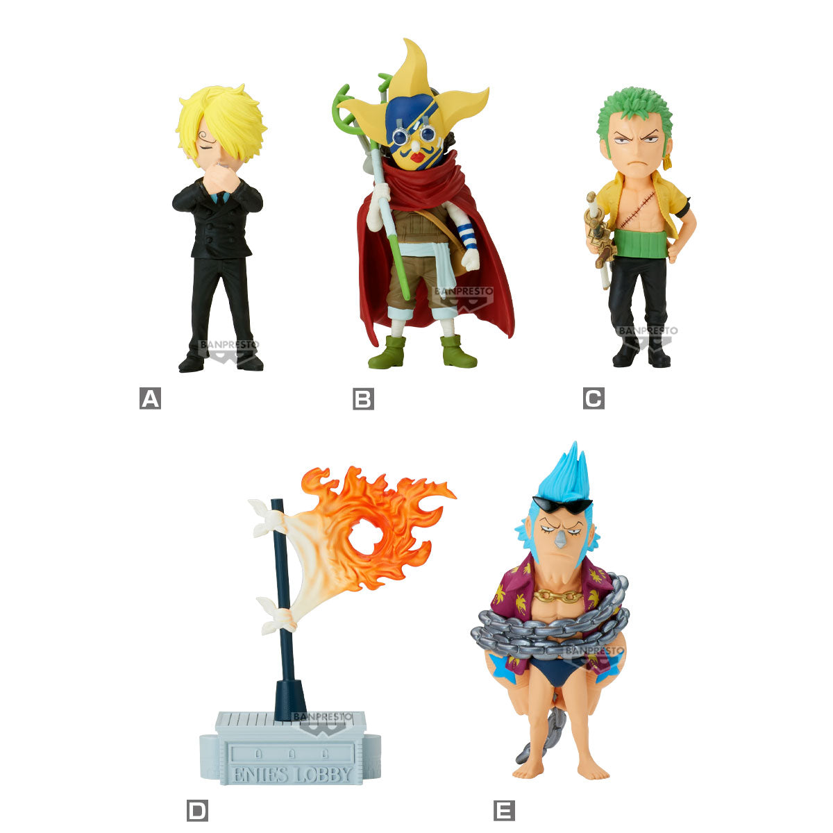 PRE ORDER – 【OVERSEA LIMITED】ONE PIECE WORLD COLLECTABLE FIGURE - ENIES LOBBY 2  - 5 pcs/set  + 1