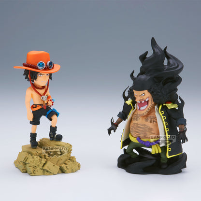 PRE ORDER – ONE PIECE WORLD COLLECTABLE FIGURE LOG STORIES - PORTGAS D.ACE VS MARSHALL D.TEACH