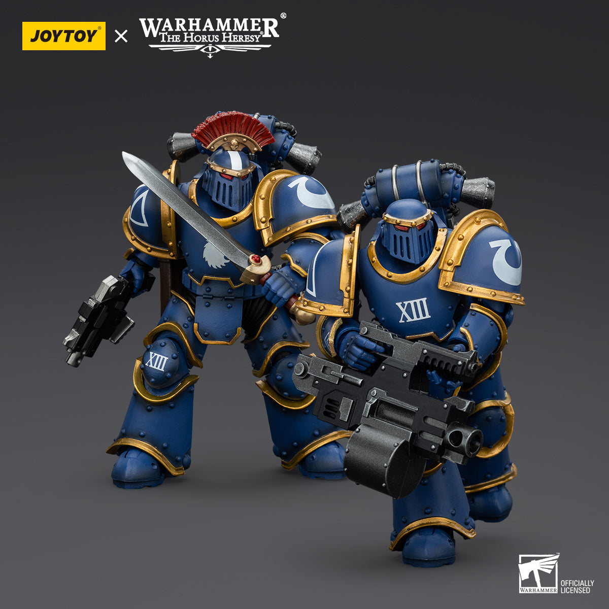 PRE ORDER – 1/18 JOYTOY ULTRAMARINES LEGION MK III TACTICAL SUPPORT SQUAD - LEGIONARY WITH HEAVY BOLTER JT00119