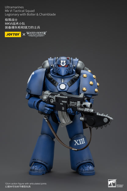 PRE ORDER – 1/18 JOYTOY ULTRAMARINES MK VI TACTICAL SQUAD - LEGIONARY WITH BOLTER & CHAINBLADE JT00089