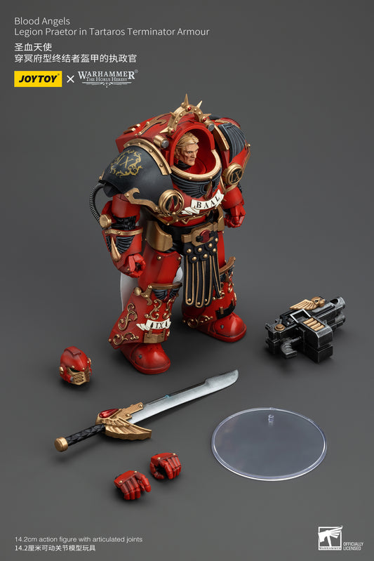 PRE ORDER – 1/18 JOYTOY BLOOD ANGELS - LEGION PRAETOR IN TARTAROS TERMINATOR ARMOR JT00386