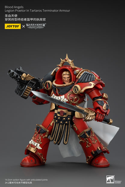 PRE ORDER – 1/18 JOYTOY BLOOD ANGELS - LEGION PRAETOR IN TARTAROS TERMINATOR ARMOR JT00386