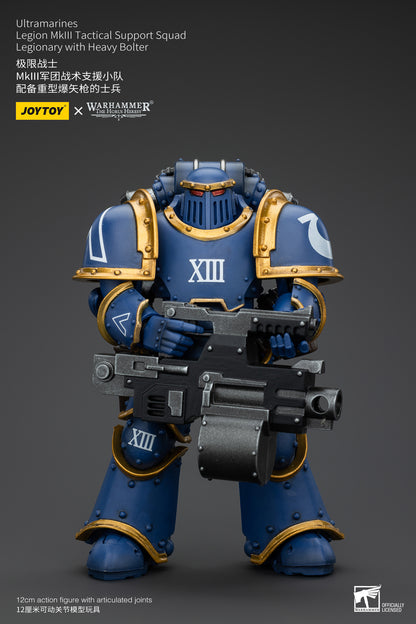 PRE ORDER – 1/18 JOYTOY ULTRAMARINES LEGION MK III TACTICAL SUPPORT SQUAD - LEGIONARY WITH HEAVY BOLTER JT00119