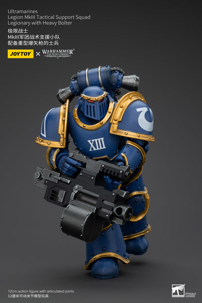 PRE ORDER – 1/18 JOYTOY ULTRAMARINES LEGION MK III TACTICAL SUPPORT SQUAD - LEGIONARY WITH HEAVY BOLTER JT00119