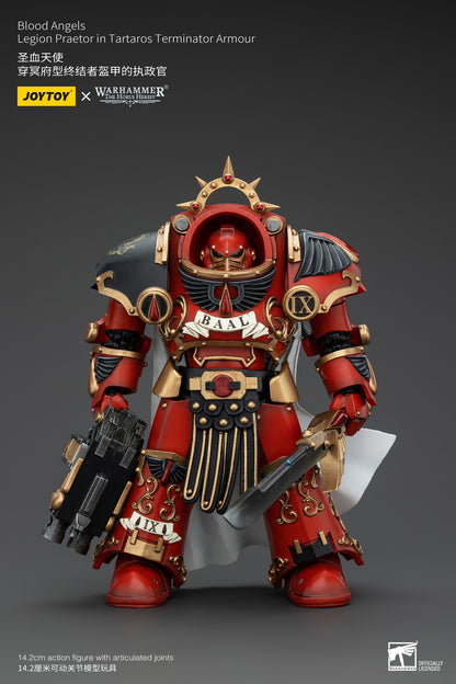 PRE ORDER – 1/18 JOYTOY BLOOD ANGELS - LEGION PRAETOR IN TARTAROS TERMINATOR ARMOR JT00386