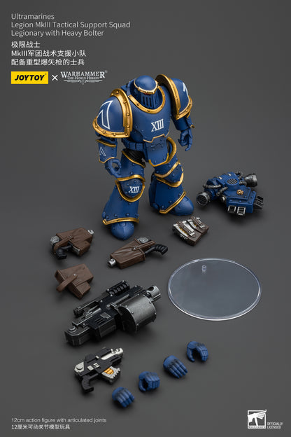 PRE ORDER – 1/18 JOYTOY ULTRAMARINES LEGION MK III TACTICAL SUPPORT SQUAD - LEGIONARY WITH HEAVY BOLTER JT00119