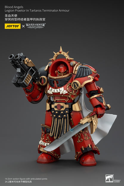 PRE ORDER – 1/18 JOYTOY BLOOD ANGELS - LEGION PRAETOR IN TARTAROS TERMINATOR ARMOR JT00386