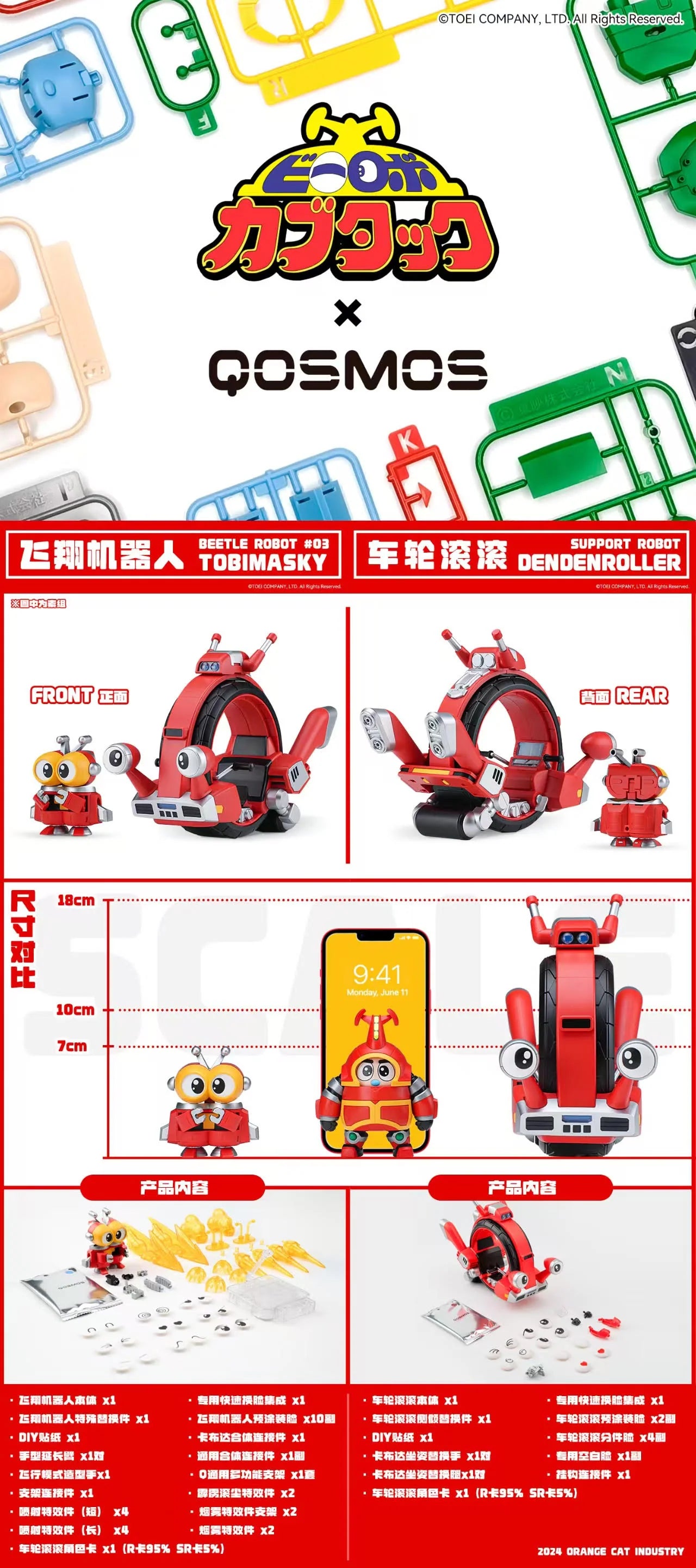 PRE ORDER – KABUTO BASE ORO MAX ORANGE CAT INDUSTRY [ FLYING ROBOT & WHEEL ROLLING PAPER MEMBRANE ]