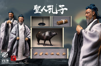 PRE ORDER – 1/12 303TOYS SAGE SERIES CONFUCIUS THE SAGE TEACHER ( RIDING WATER BUFFALO EASTWARD ) SR001B