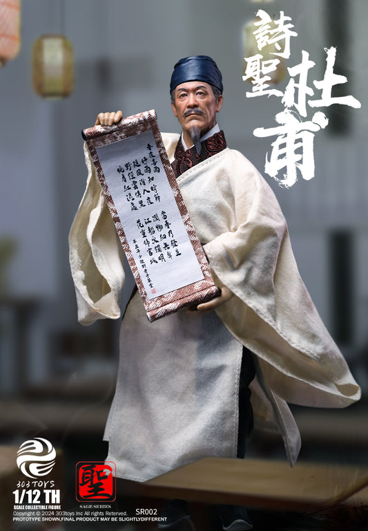 PRE ORDER – 1/12 303TOYS SAGE SERIES DU FU THE POET SAGE ( STANDARD ) SR002