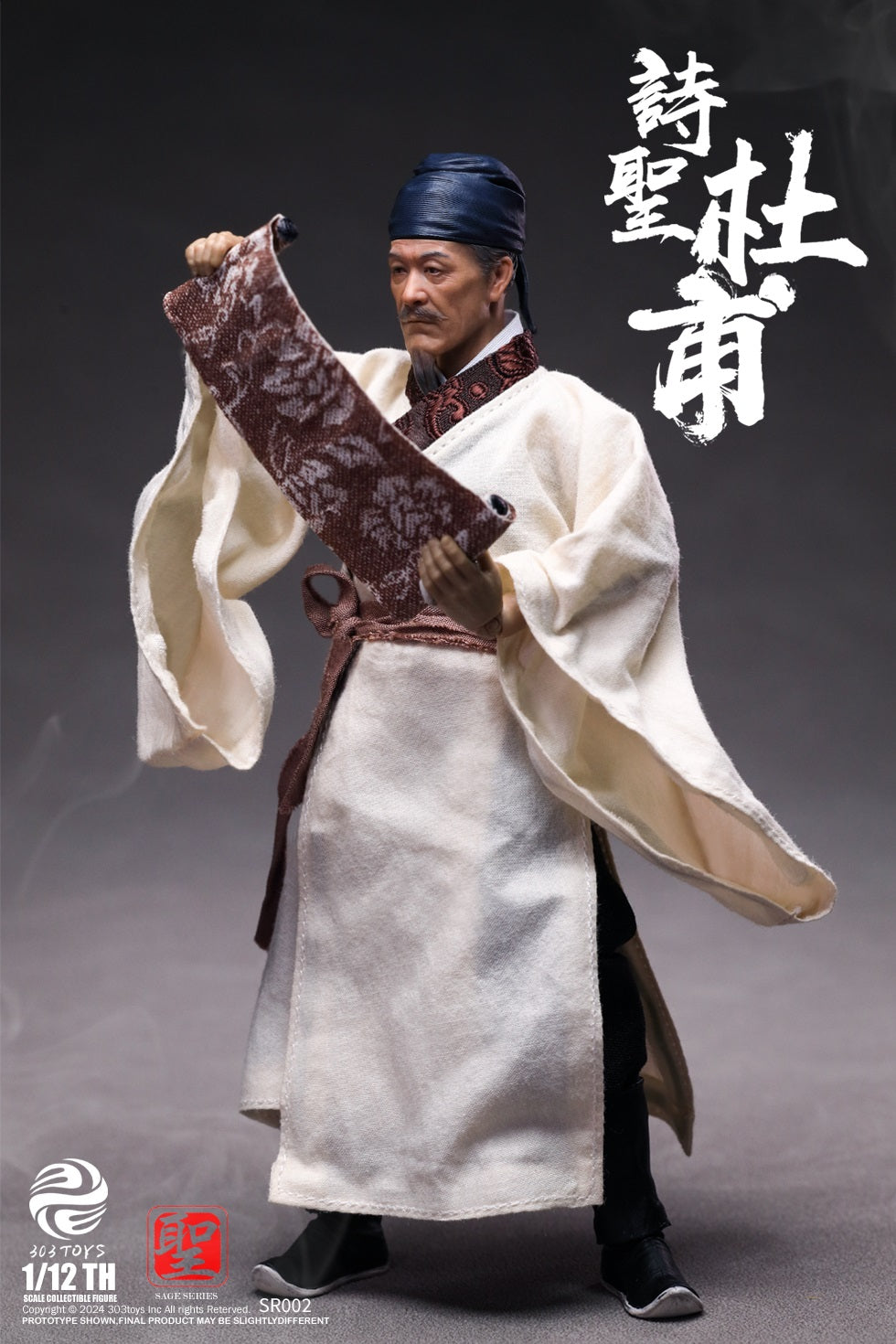 PRE ORDER – 1/12 303TOYS SAGE SERIES DU FU THE POET SAGE ( STANDARD ) SR002