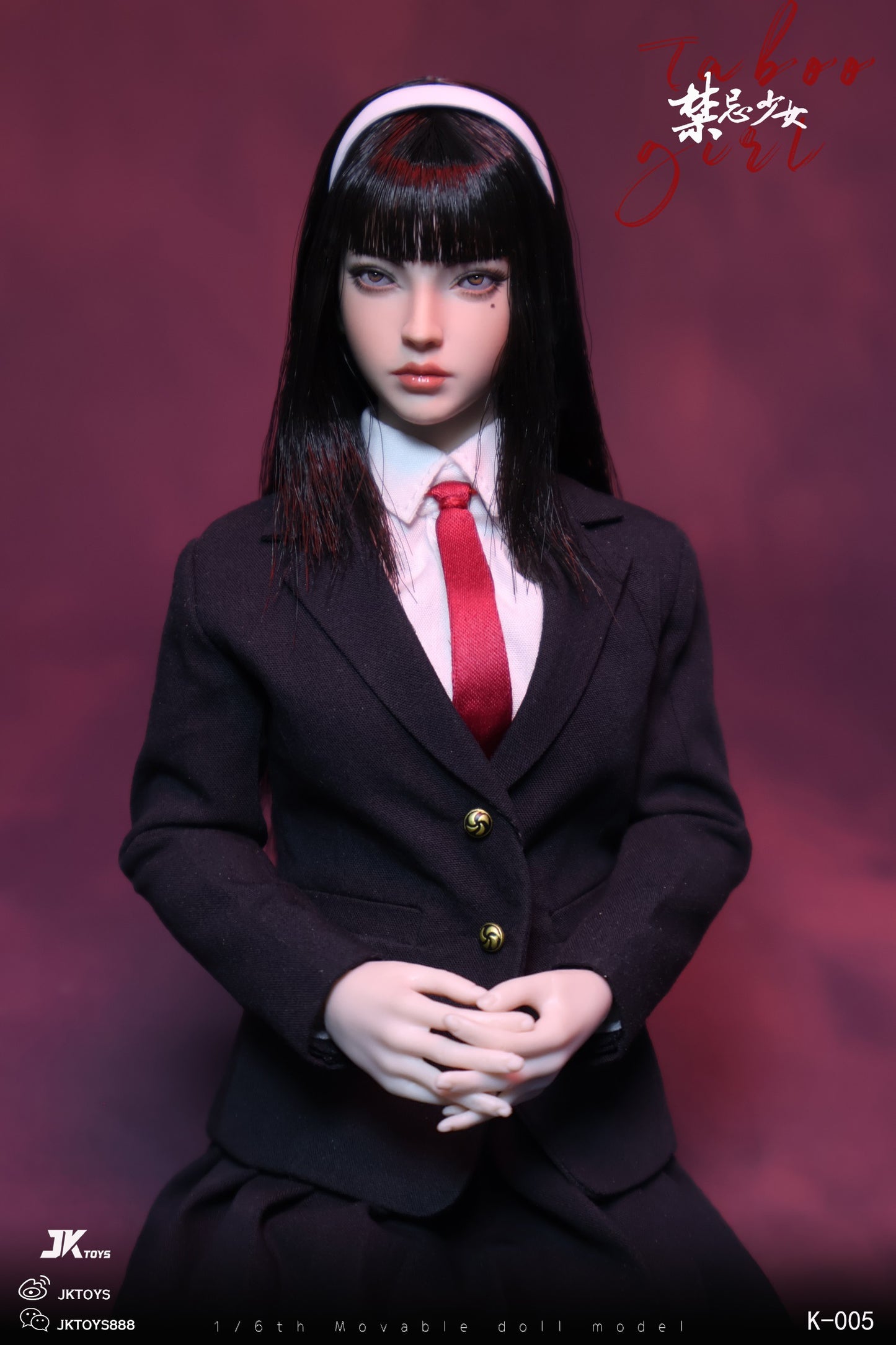 PRE ORDER – 1/6 JKTOYS TABOO GIRL TOMIE COSPLAY VERSION MOVABLE EYE DOUBLE HEADED SCULPTURE CONFIGURATION K-005