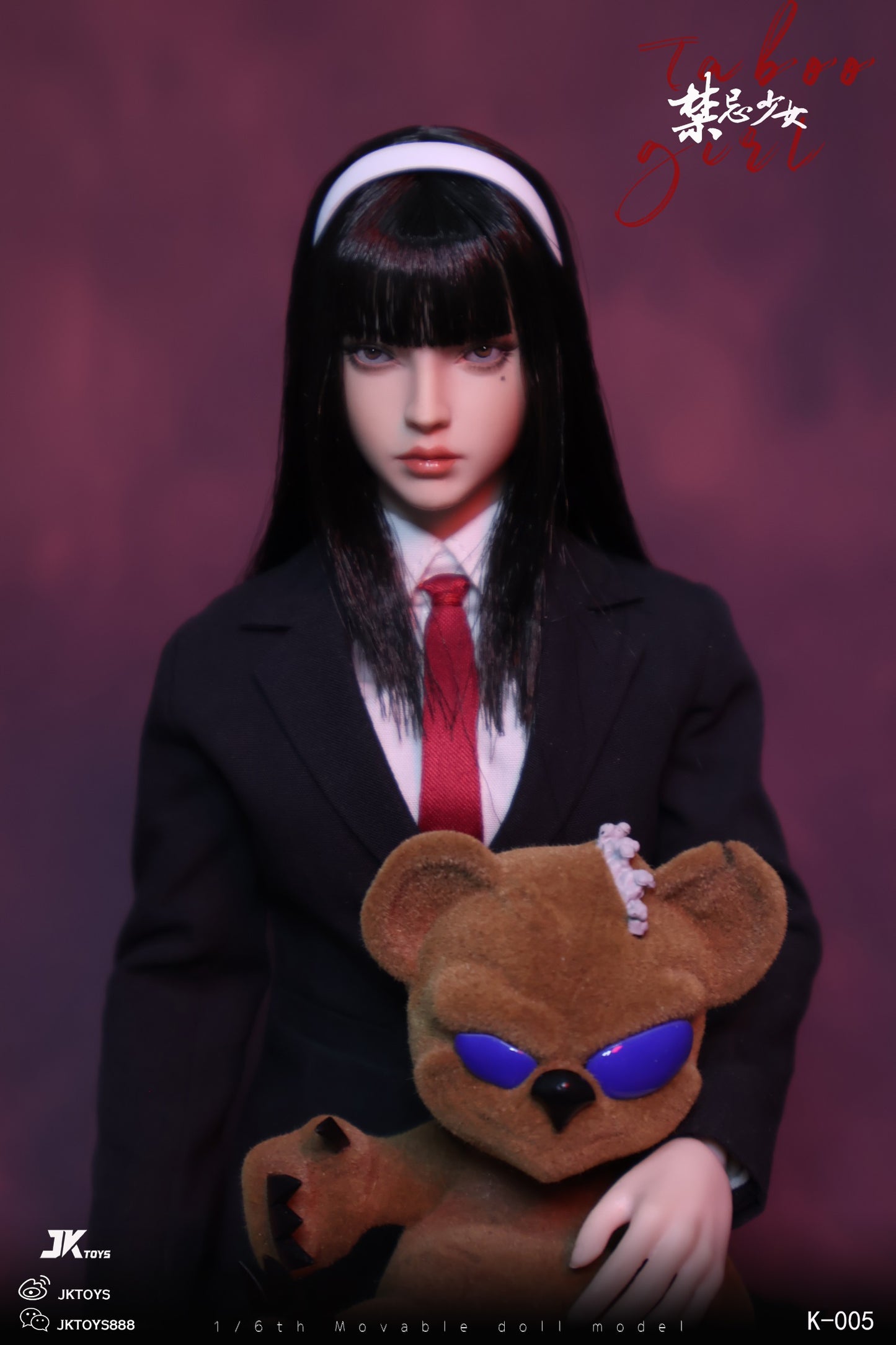 PRE ORDER – 1/6 JKTOYS TABOO GIRL TOMIE COSPLAY VERSION MOVABLE EYE DOUBLE HEADED SCULPTURE CONFIGURATION K-005