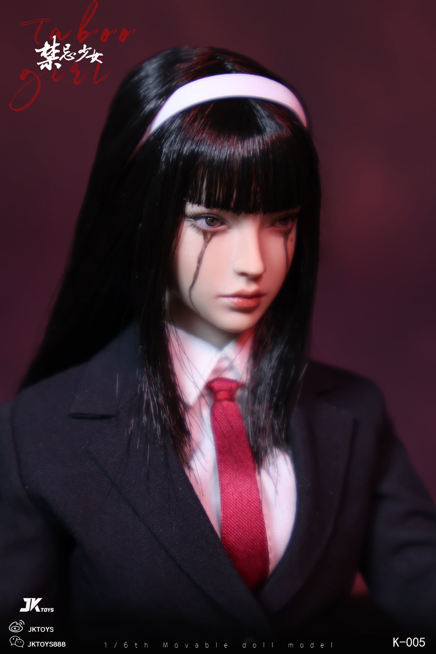 PRE ORDER – 1/6 JKTOYS TABOO GIRL TOMIE COSPLAY VERSION MOVABLE EYE DOUBLE HEADED SCULPTURE CONFIGURATION K-005