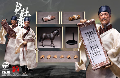 PRE ORDER – 1/12 303TOYS SAGE SERIES DU FU THE POET SAGE ( RESIDING IN CAPITAL ON A DONKEY ) SR002B