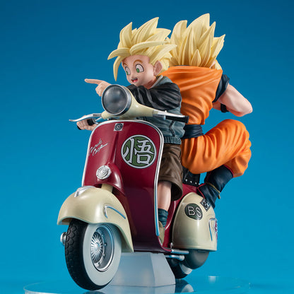 BACK ORDER – DESKTOP REAL MCCOY EX DRAGON BALL Z  SUPER SAIYAN SON GOKU &  SUPER SAIYAN SON GOHAN ＆ MORTORBIKE