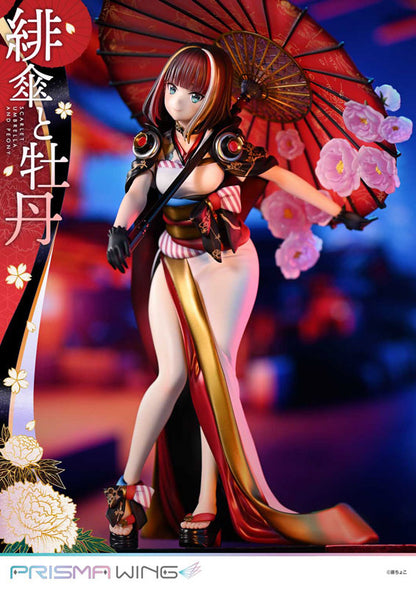 PRE ORDER – 1/7 PRISMA WING FUZICHOCO ORIGINAL ILLUSTRATION SCARLET UMBRELLA AND PEONY