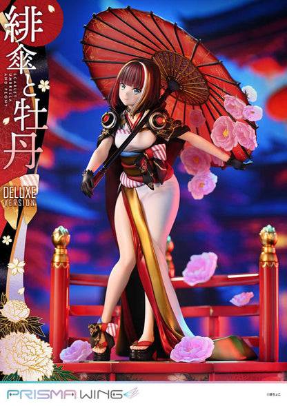 PRE ORDER – 1/7 PRISMA WING FUZICHOCO ORIGINAL ILLUSTRATION SCARLET UMBRELLA AND PEONY DELUXE VERSION