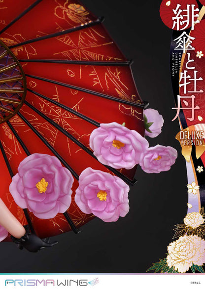 PRE ORDER – 1/7 PRISMA WING FUZICHOCO ORIGINAL ILLUSTRATION SCARLET UMBRELLA AND PEONY DELUXE VERSION