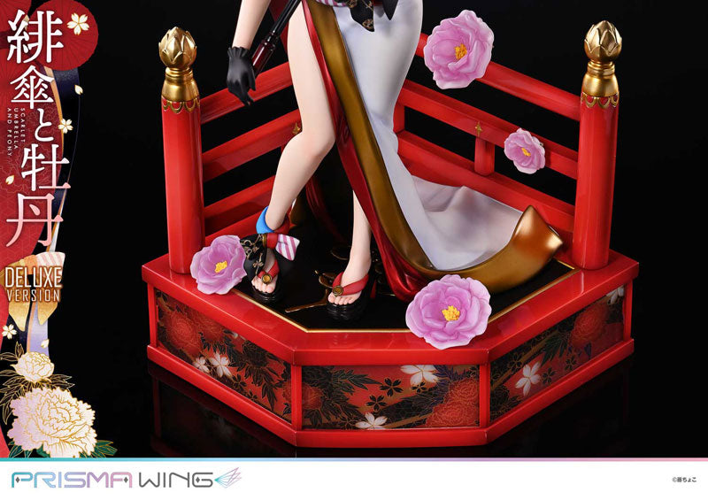 PRE ORDER – 1/7 PRISMA WING FUZICHOCO ORIGINAL ILLUSTRATION SCARLET UMBRELLA AND PEONY DELUXE VERSION