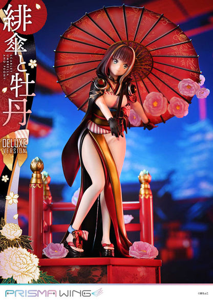 PRE ORDER – 1/7 PRISMA WING FUZICHOCO ORIGINAL ILLUSTRATION SCARLET UMBRELLA AND PEONY DELUXE VERSION