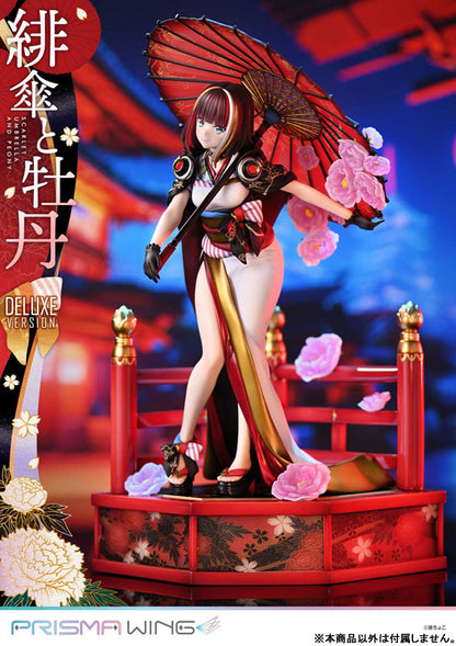 PRE ORDER – 1/7 PRISMA WING FUZICHOCO ORIGINAL ILLUSTRATION SCARLET UMBRELLA AND PEONY DELUXE VERSION