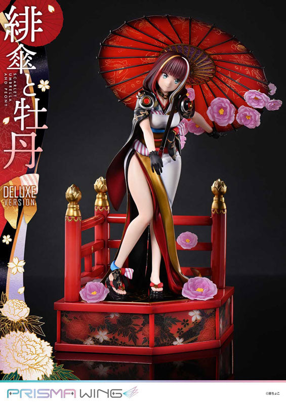 PRE ORDER – 1/7 PRISMA WING FUZICHOCO ORIGINAL ILLUSTRATION SCARLET UMBRELLA AND PEONY DELUXE VERSION