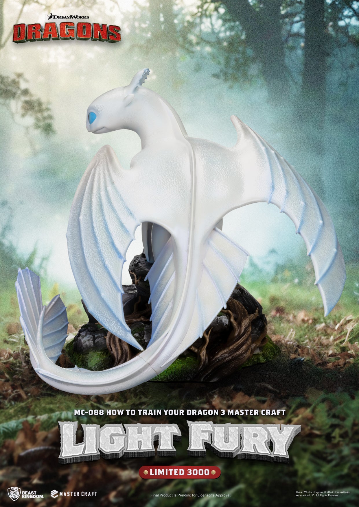 PRE ORDER – BEAST KINGDOM MC-088 HOW TO TRAIN YOUR DRAGON 3 MASTER CRAFT - LIGHT FURY