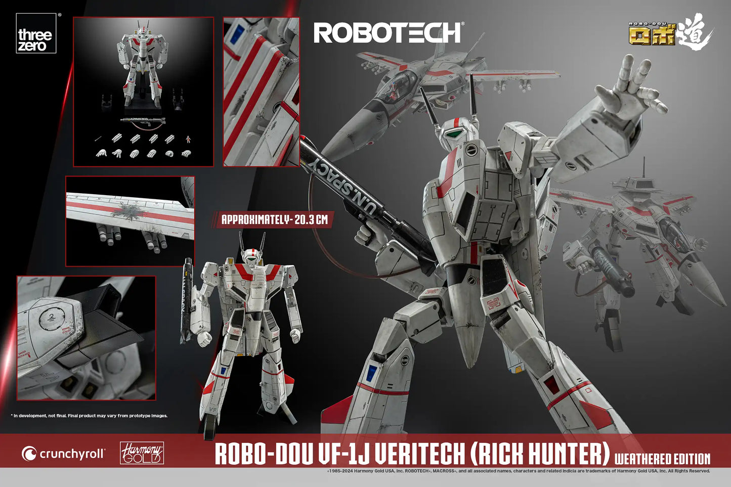 PRE ORDER – ROBOTECH ROBO-DOU ROBOTECH VF-1J VERITECH ( RICK HUNTER ) WEATHERED EDITION (EVENT EXCLUSIVE)