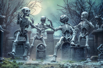 PRE ORDER – GRAVEYARD SKELETONS 4-PACK