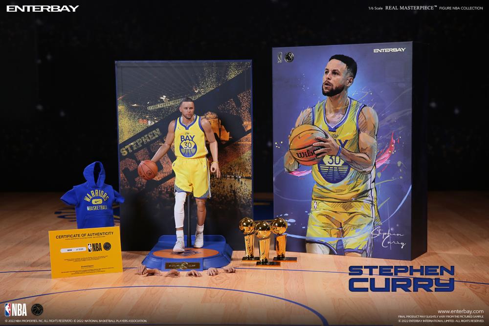 PRE ORDER – 1/6 ENTERBAY REAL MASTERPIECE RM-1099 NBA STEPHEN CURRY WAX FIGURE