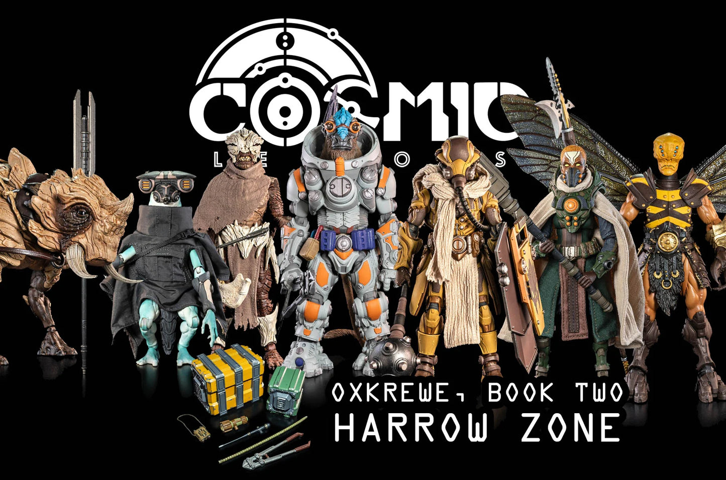 PRE ORDER – COSMIC LEGIONS: OXKREWE, BOOK TWO – HARROW ZONE - WASTELAND SURVIVAL SET (ACCESSORY PACK)