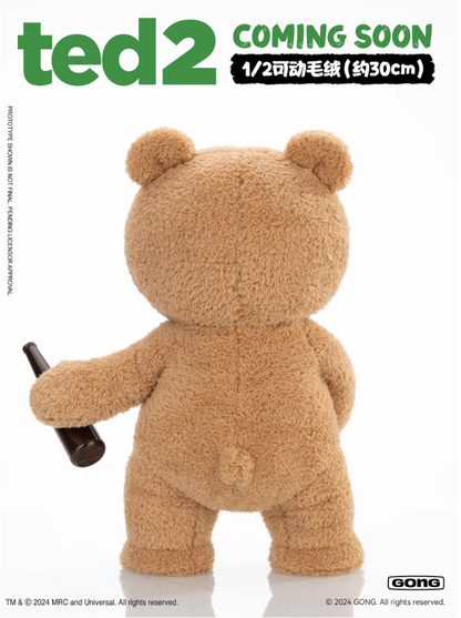 PRE ORDER – 1/2 POP MART GONG TED2 30CM TEDDY BEAR MOVABLE PLUSH DOLL