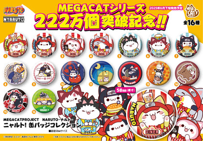 PRE ORDER – MEGA CAT PROJECT NARUTO  NYARUTO！METAL BADGE COLLECTION SET ( BOX OF 16 )